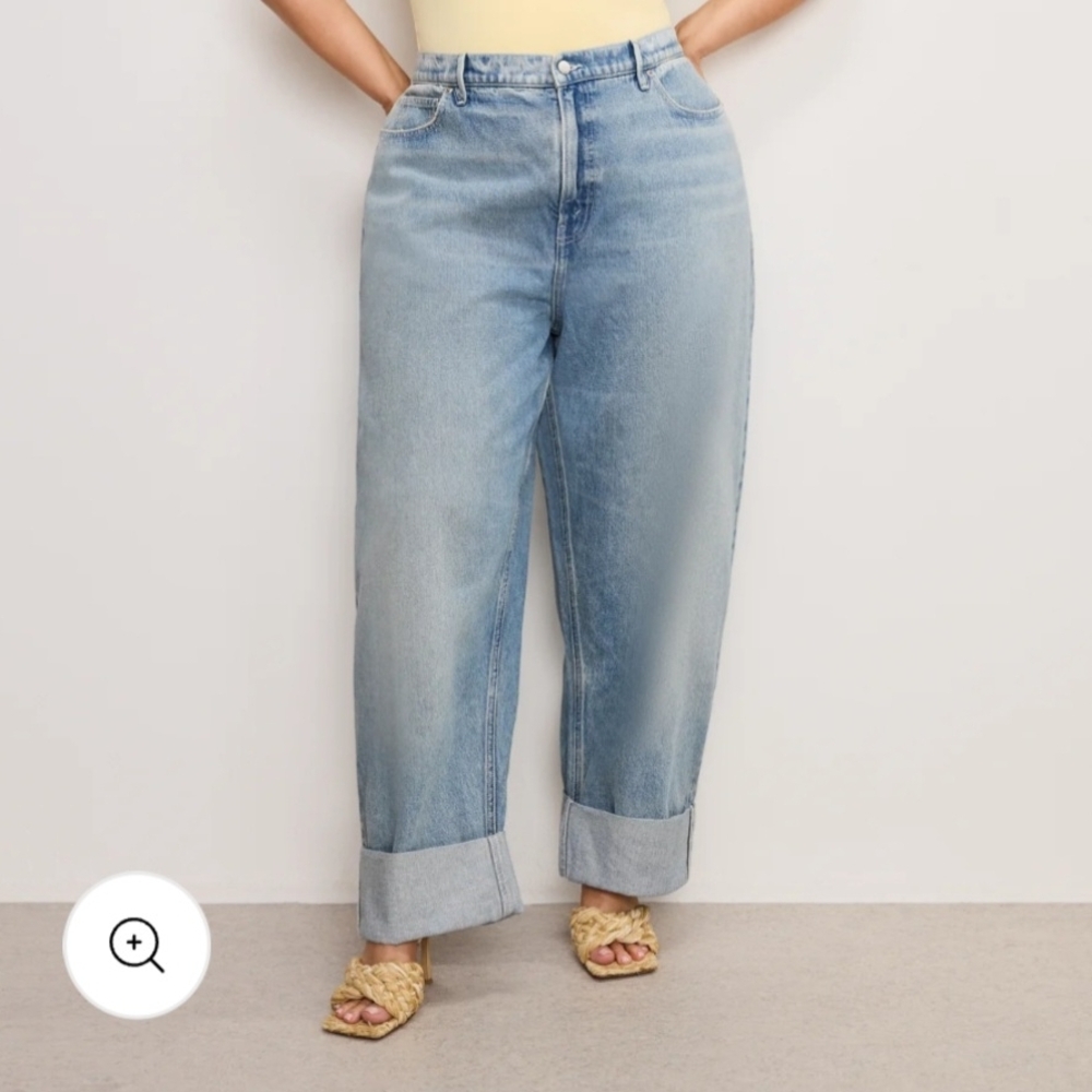 Good American Good Barrel Jeans
